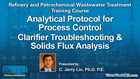 Analytical Protocol for Process Control and Clarifier Troubleshooting & Advanced Solids Flux Analysis course cover